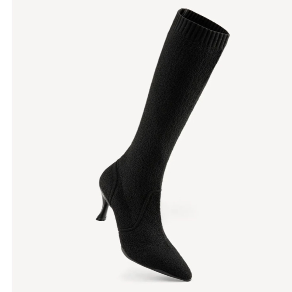 BelleVoyage Minimalist Pointed Toe Heeled Long Boot